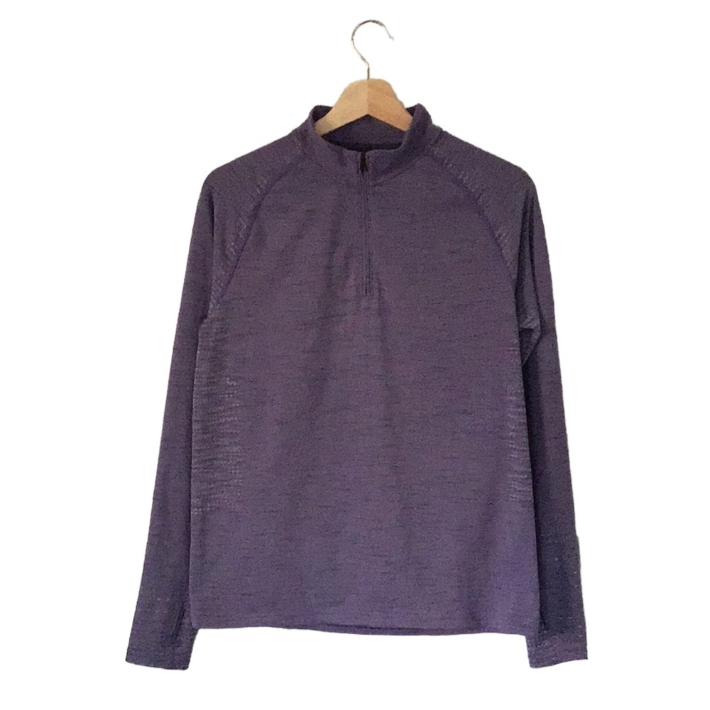 Under Armour Fitted 1/3 Zip Pullover Plum, size M